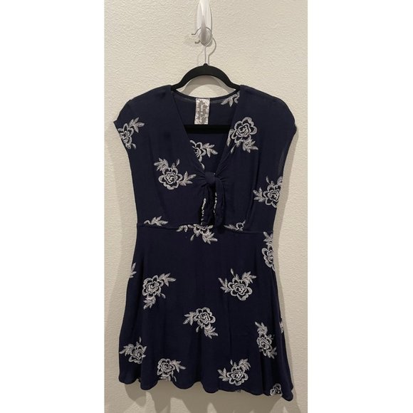 SAGE AND SADIE Scarlett Navy Blue Mini Dress - Picture 4 of 10